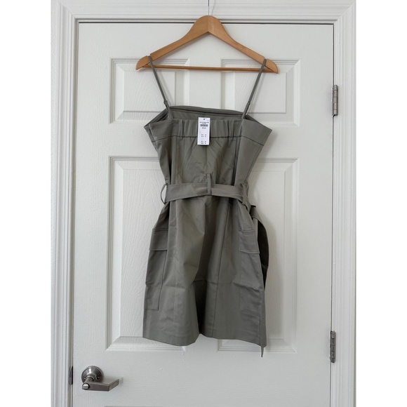 NWT Abercrombie Olive Utility Cargo Dress Medium - Picture 5 of 6